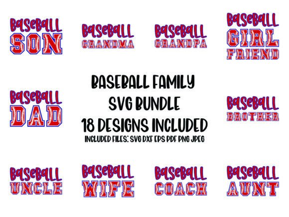 Baseball Family SVG: 18 Graphics & Illustrations