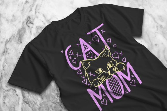 Cat Mom Funny Mothers Day Cat Lover Mom Graphics for T-Shirt Designs